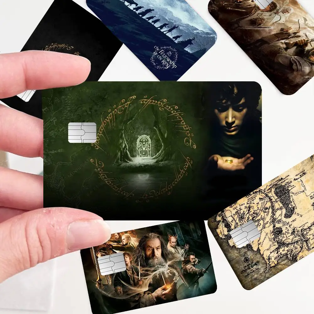 The L-Lord Of The R-Rings Fashion Matte Gold Silver Black Matte Film Skin Sticker Tape For Bank Credit Debit Card