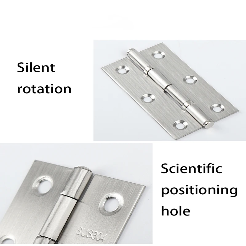 2Pcs Stainless Steel Hinge Door Connectors Cabinet Door Drawer Accessories Furniture Hinge Hardware Accessories