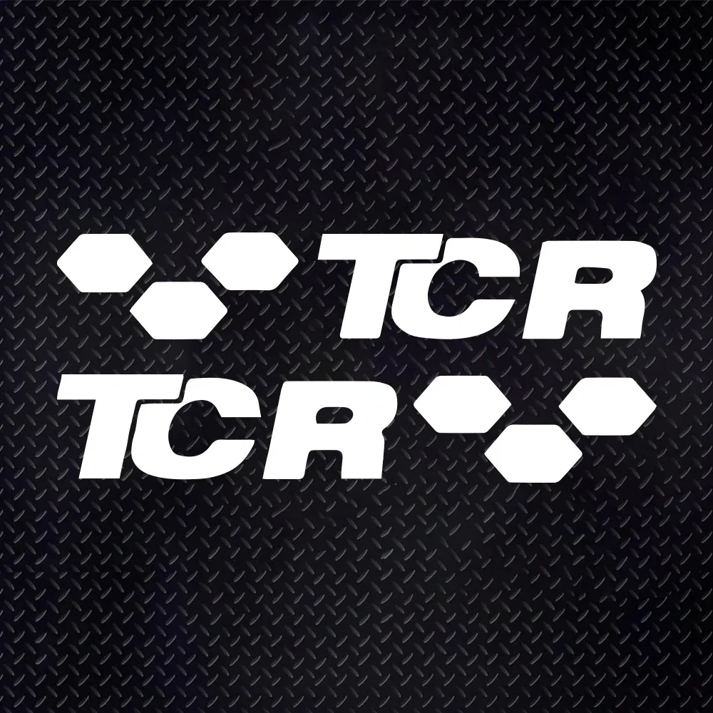 2 pçs universal tcr vinil tuning adesivo para decoração lateral do carro decalque favo de mel auto corpo adesivos