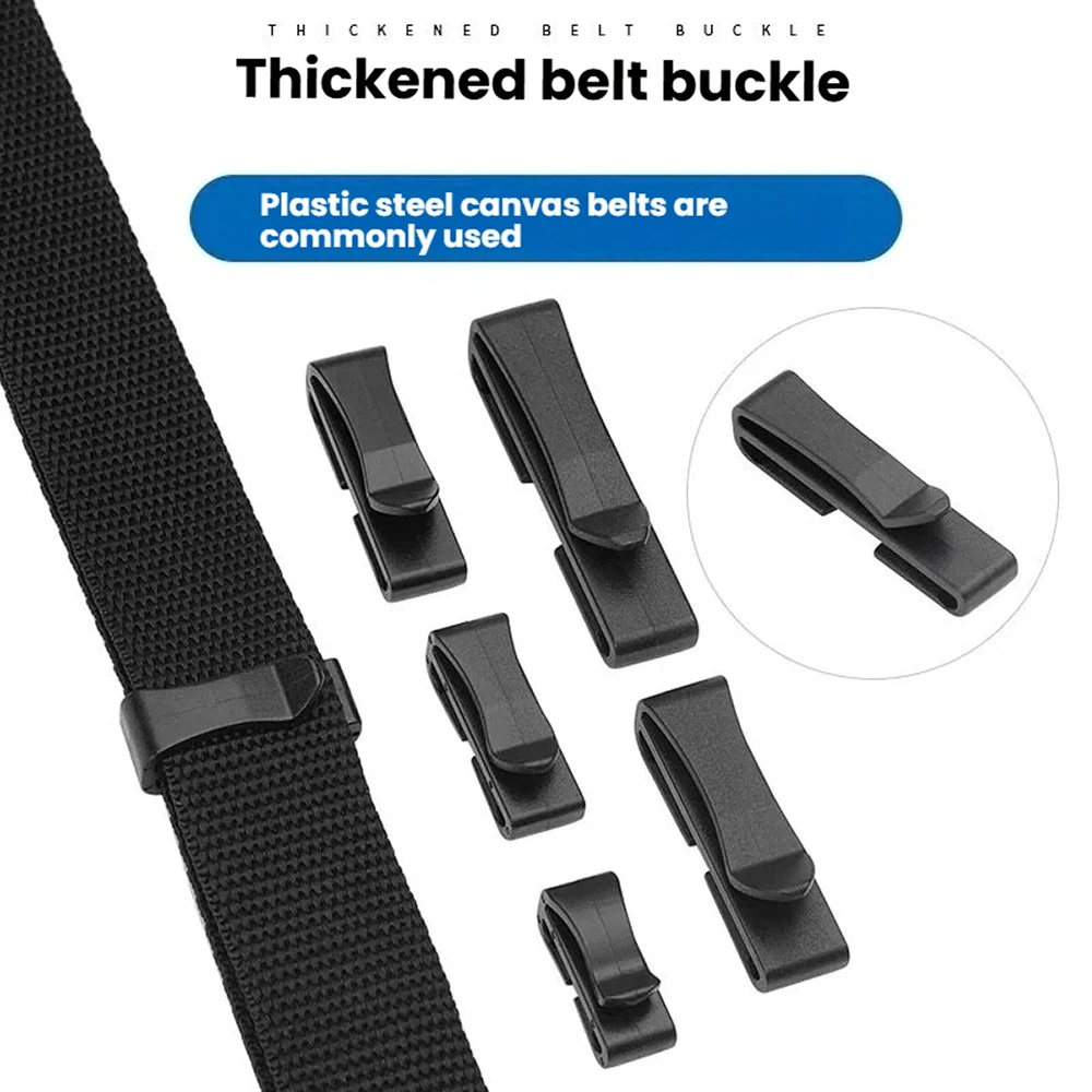 5szt Quick Slip Keeper Buckle clip Slider For Molle Tactical backpack Regulacja paska taśmowego 20mm 25mm 32mm 38mm 49mm Czarny