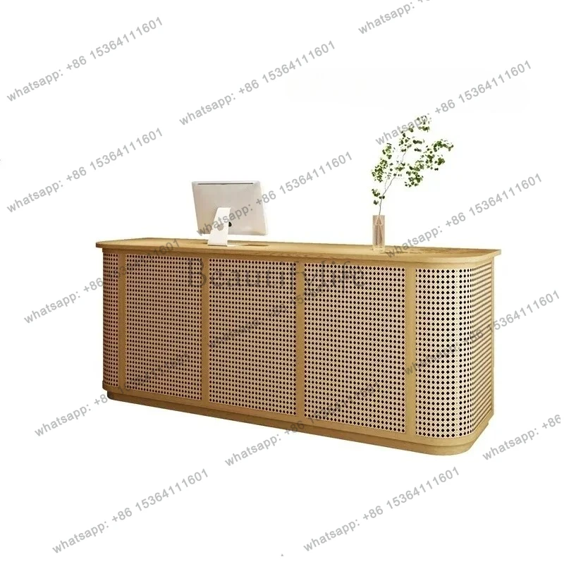 

LJYFGPagina di cassa in stile cinese Negozio di abbigliamento Salone di bellezza Wabi Sandy Wind Hotel Tavolo da bar Banco recep