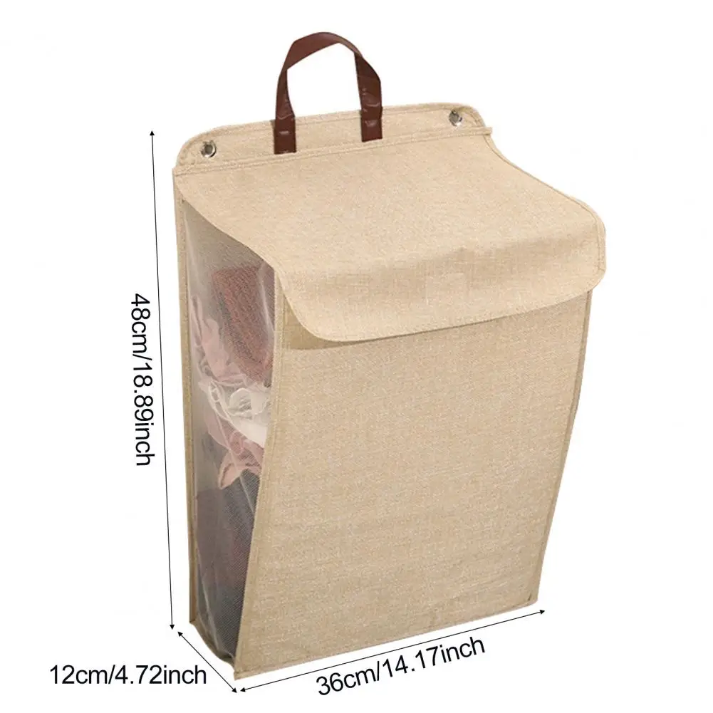 Clothes Storage Bag Sundries Organizer Collapsible Laundry Basket with Lid Capacity Clothes Hamper Organizer for Bathroom