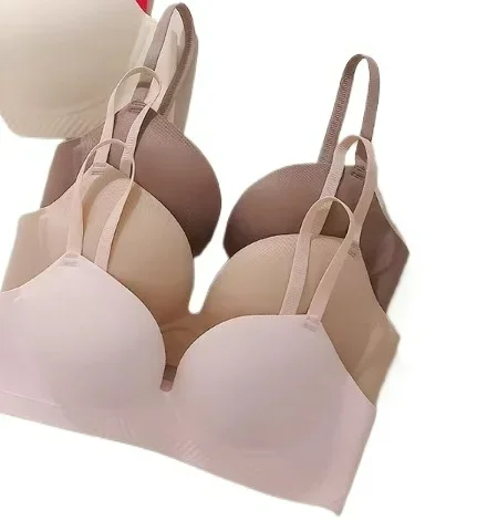 KUCLUT3D Palm Cup Push-Up Bra Women Side Support Lift Wire-Free Non-Padded Small Chest Gathering Seamless Comfort Stylish KUCLUT