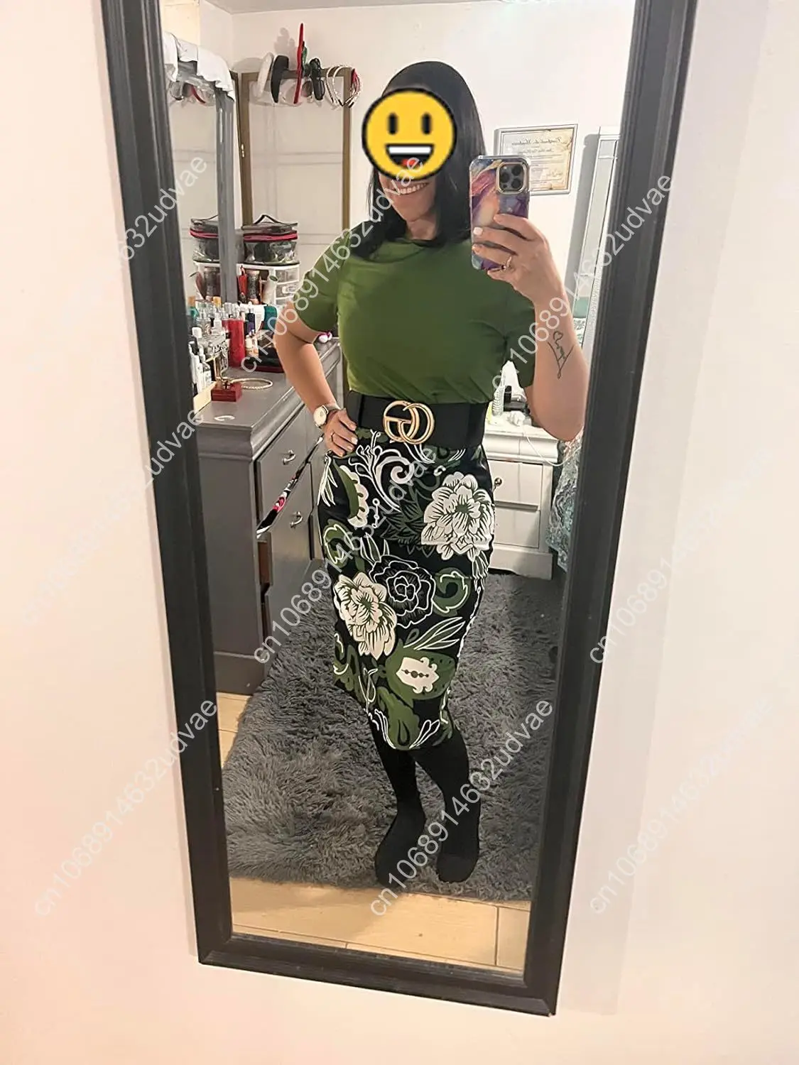 Damska sukienka midi bodycon do pracy na co dzień z uroczymi kwiatowymi nadrukami sukienki ołówkowe