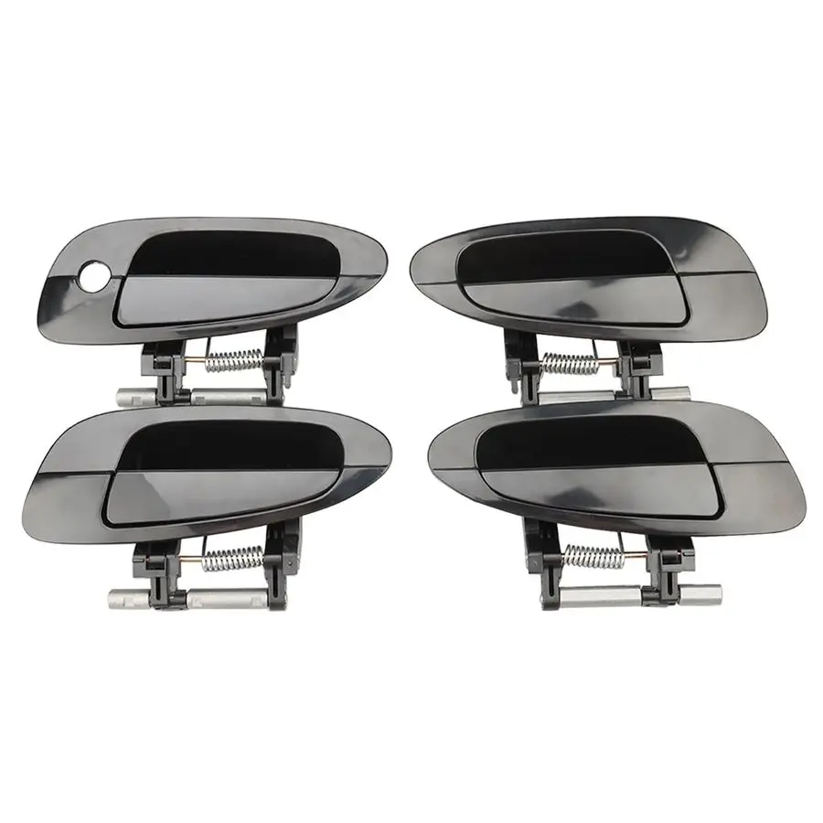 

Exterior Outside Door Handle Compatible with 2002 2003 2004 2005 2006 Nissan Altima, Black 80429 80430 80431 80432, Set of 4