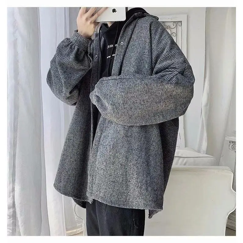 

Мужская повседневная универсальная куртка на весну-осень, модная, свободного кроя, из полиэстера, для подростков и мужчин