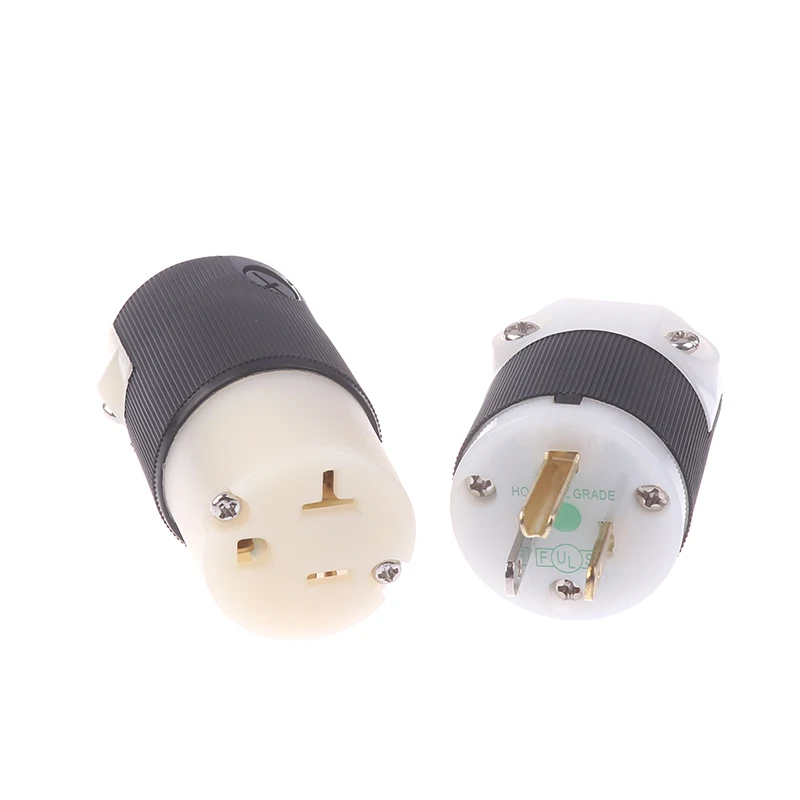 HiFi Audio US Plug Female Socket HBL5266C NEMA 5-15P/15R American Standard Copper AC Power Supply Male Connector