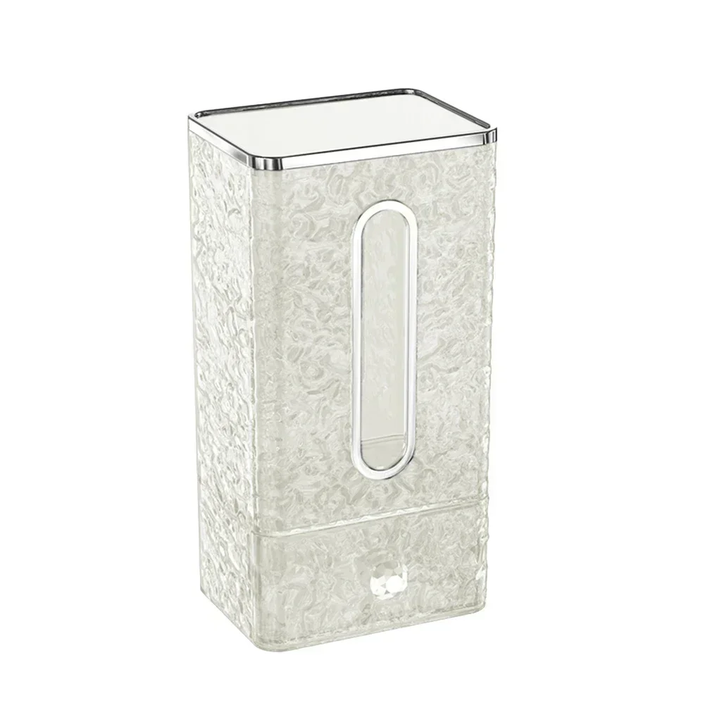 Paper Holder Tissue Box Face Cloth Storage Face Cloth Paper Container Paper Storage Space-Saving Transparent Silver