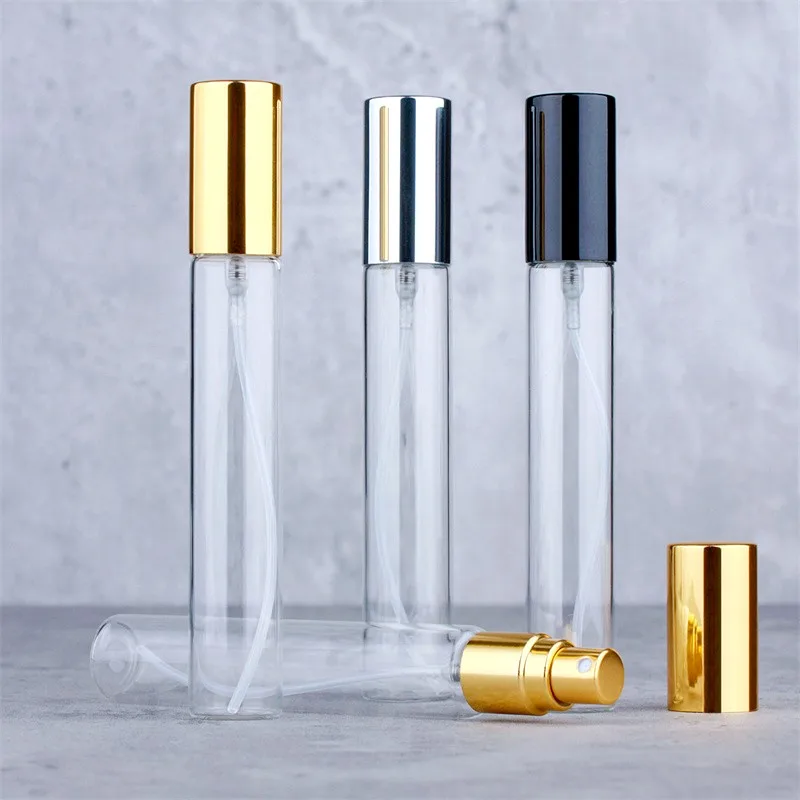 5ml 10ml 15ml Parfum Portable Refillable Spray Bottle Sample Perfume Bottle Atomizer Silver Metal Pump Cosmetic Case Travel