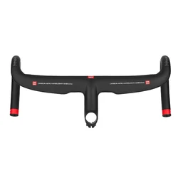 New ZNIINO black Full Carbon Fiber Integrated Road Bicycle Handlebar Bike Handle Bent bars with stem 400/420/440mm