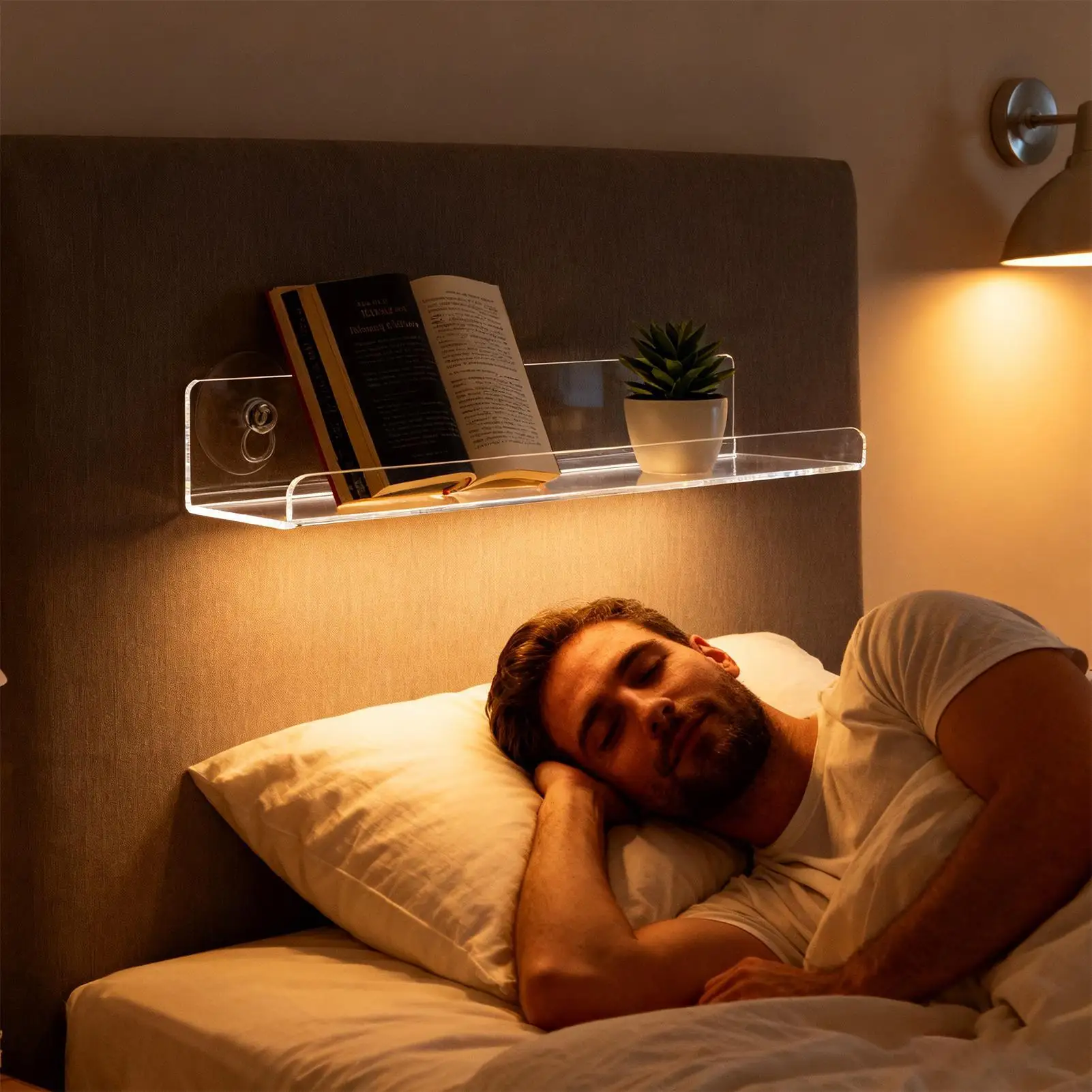 Window Plant Shelf Indoor 2 Pieces Clear Suction Cup Planter Stand Plant Stand Wall Mounted For Home Apartment Nature Lovers