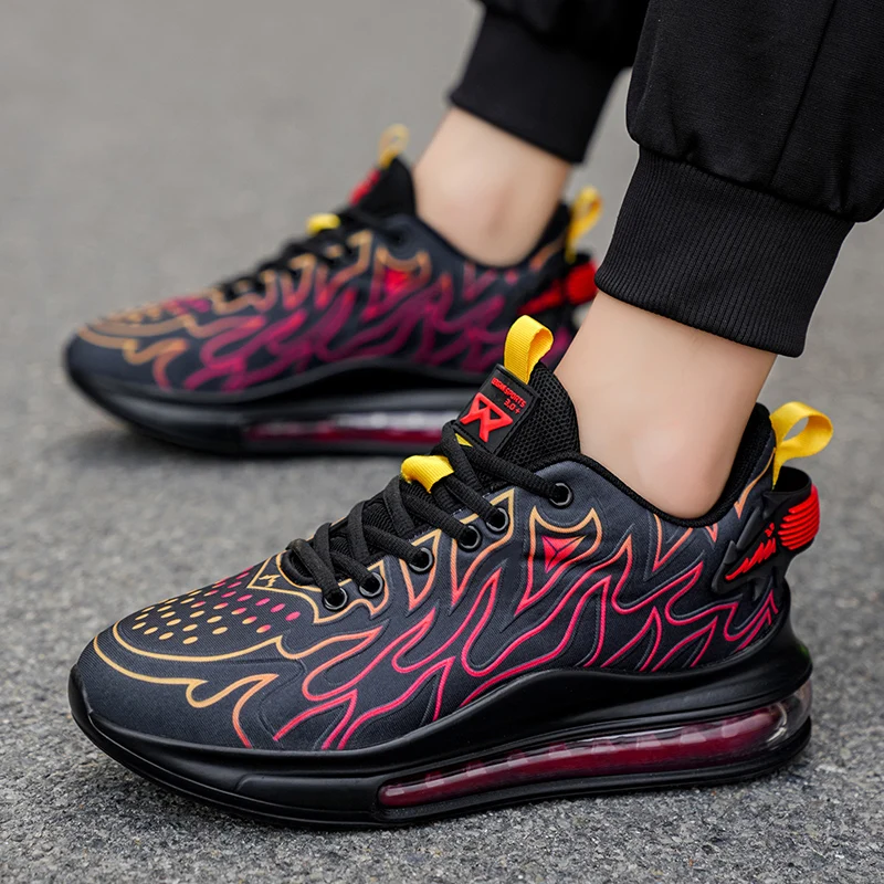 

New youth sports shoes for men Lightweight soft-soled shock-absorbing and anti-slip full-length air-cushioned running shoes