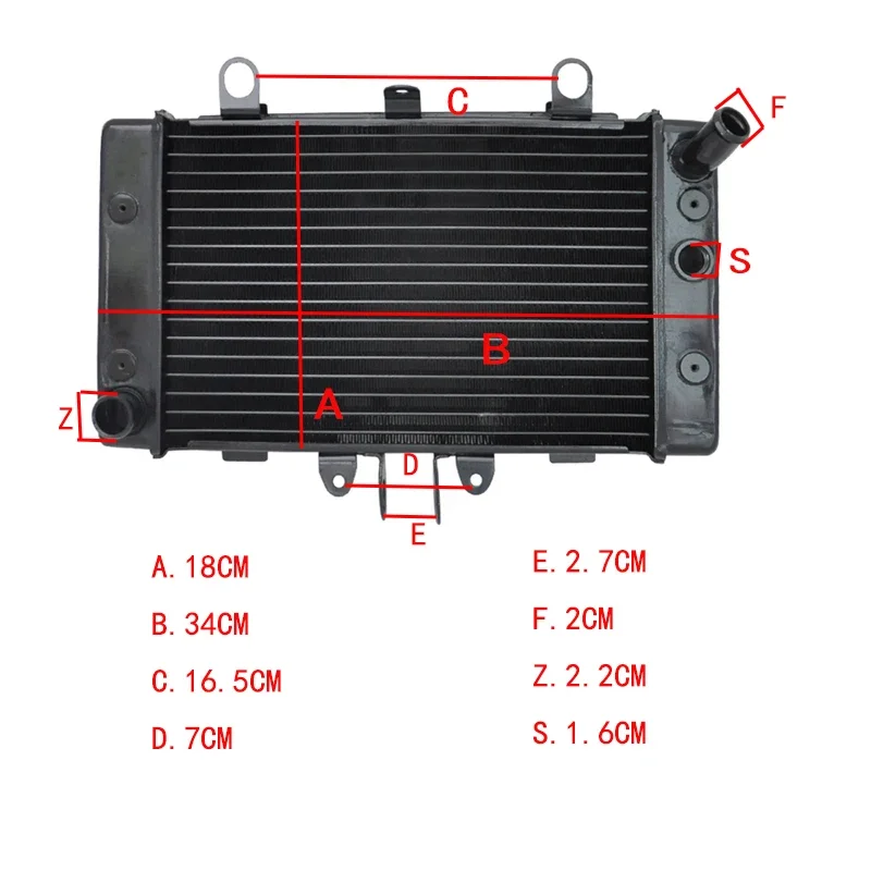 Motorcycle Radiator Aluminium Cooling Cooler For Honda CB1 CB-1 NC27 CB400F CB400 F 1989 1990 1991 1992