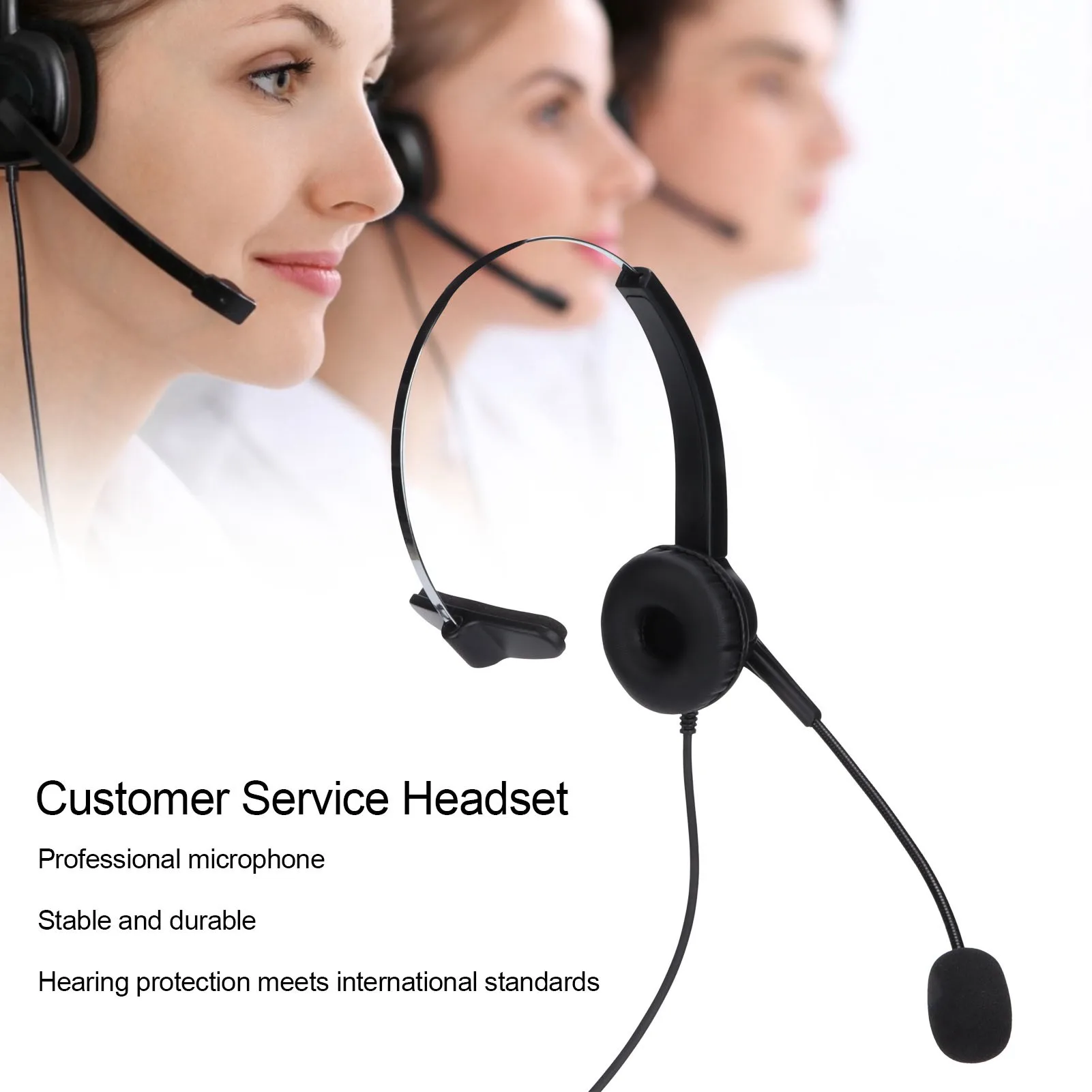 Business Headset Customer Service Headset Telephone Headset OmniDirectional Business  Telephone Call Center Corded Headset