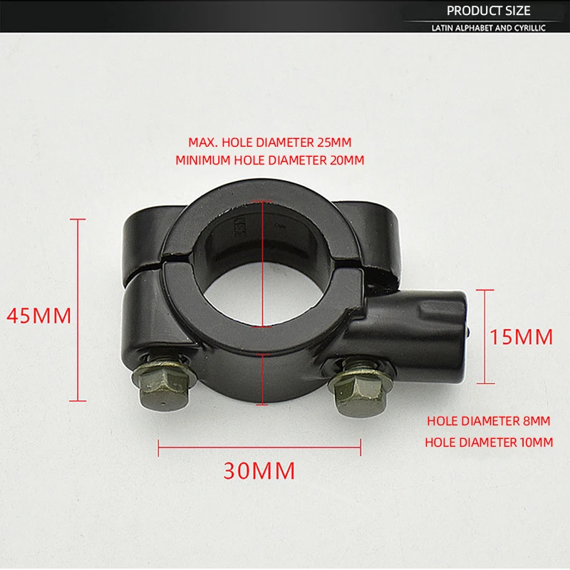 حامل تثبيت مرآة الرؤية الخلفية للدراجات النارية ، محول أسود للحامل ، ملحقات قاعدة الدراجات النارية ، 8 * ، 10 * * #4