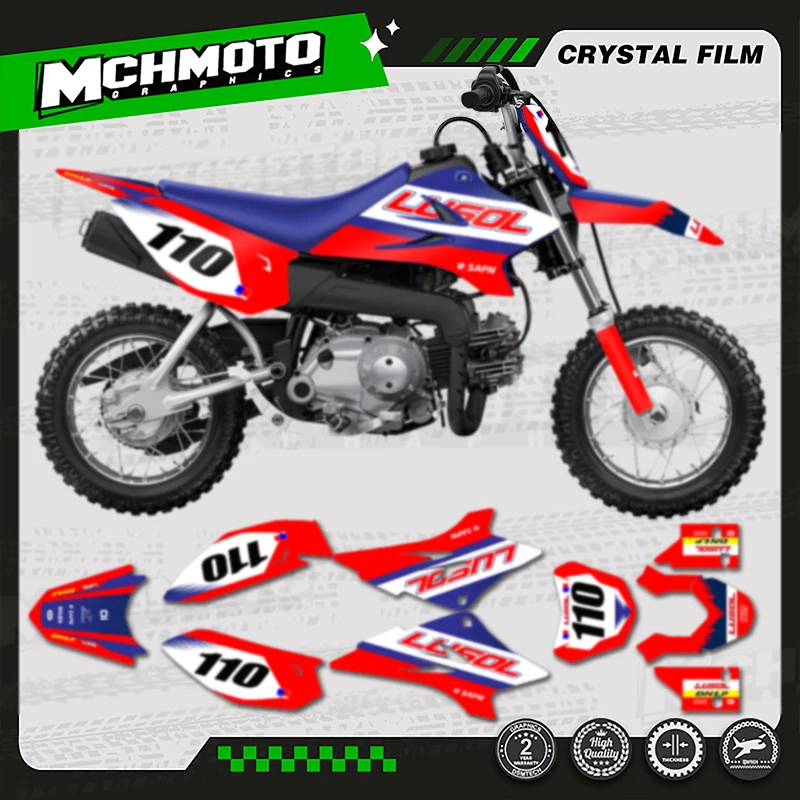 

MCHMFG для YAMAHA TTR50 2006-2021 TTR 50, мотоциклетный графический фон, деко, наборы наклеек, номер, имя, заказ