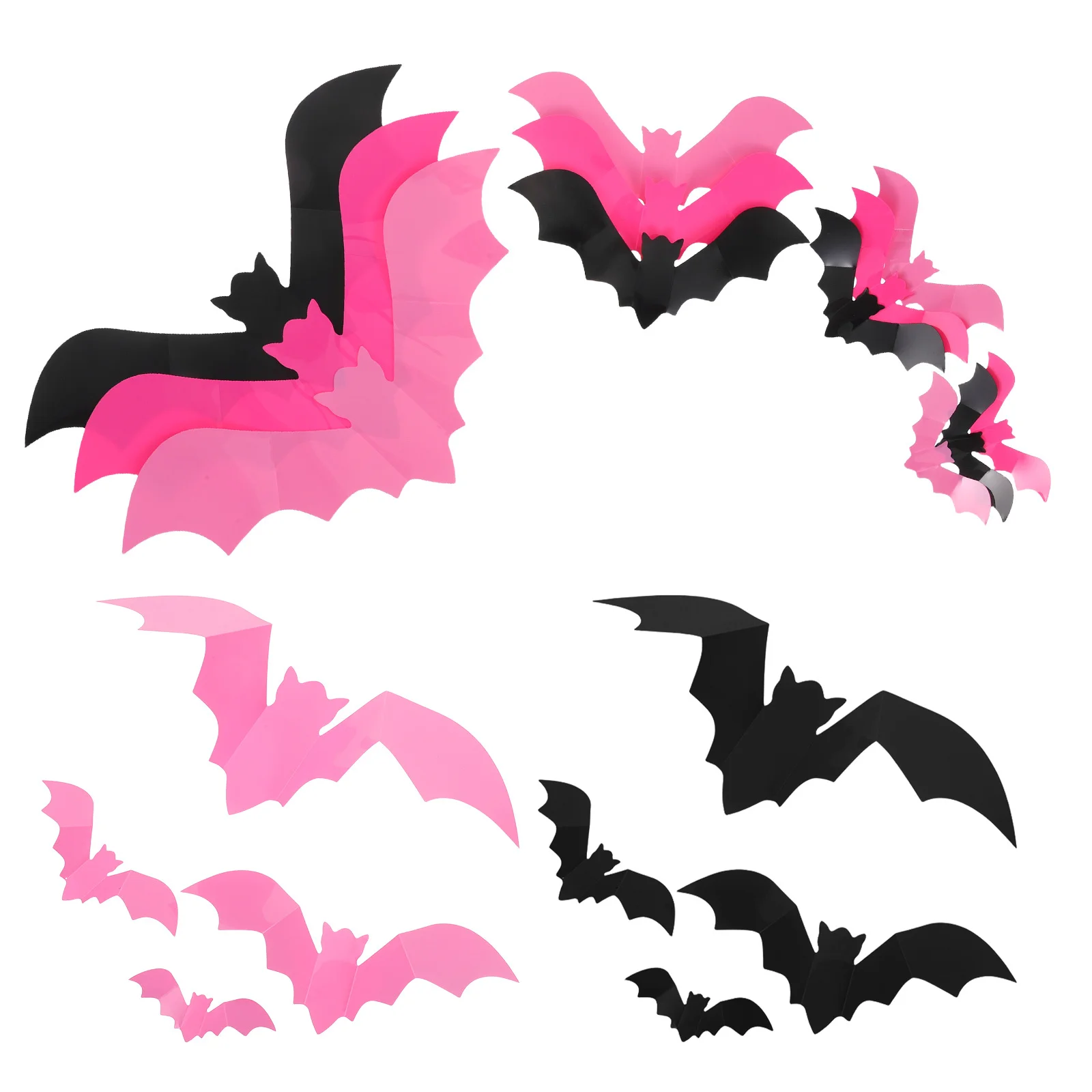 

48Pcs Halloween 3D Bat Wall Stickers Realistic PVC Scary Decals Party Decorations DIY Window Clings Scary Bat Decorations