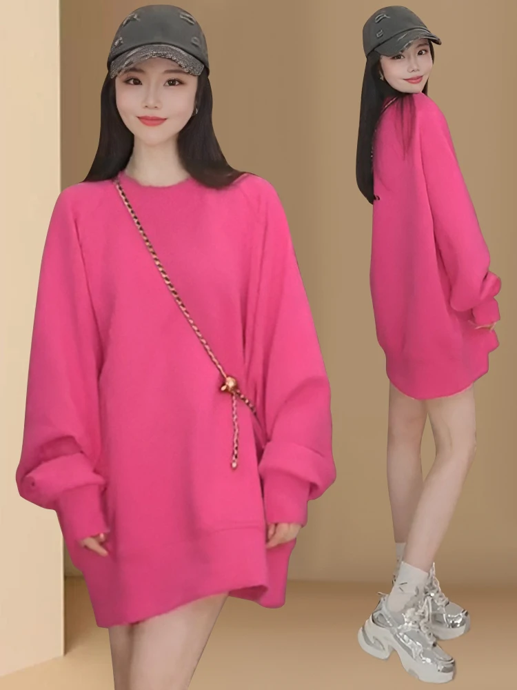 

Весенне-осенний женский свитшот с круглым вырезом и длинными рукавами, модный повседневный свитшот с буквенным принтом, удобный свободный крой, уличный стиль