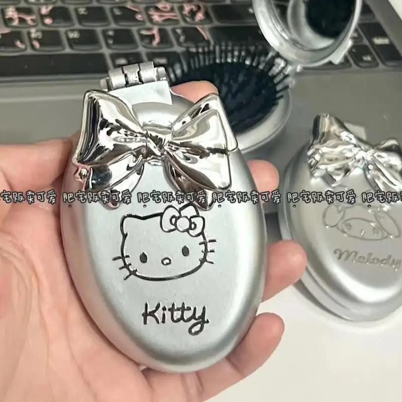 

Sanrio Mirror Comb Hellokitty Mymelody Japanese Girl Cartoon Flip Fold Air Cushion Comb New Portable Mirror Comb Two In One