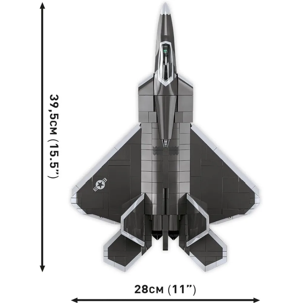 Serie militar COBI Lockheed F-22 Raptor en diseño monocromático