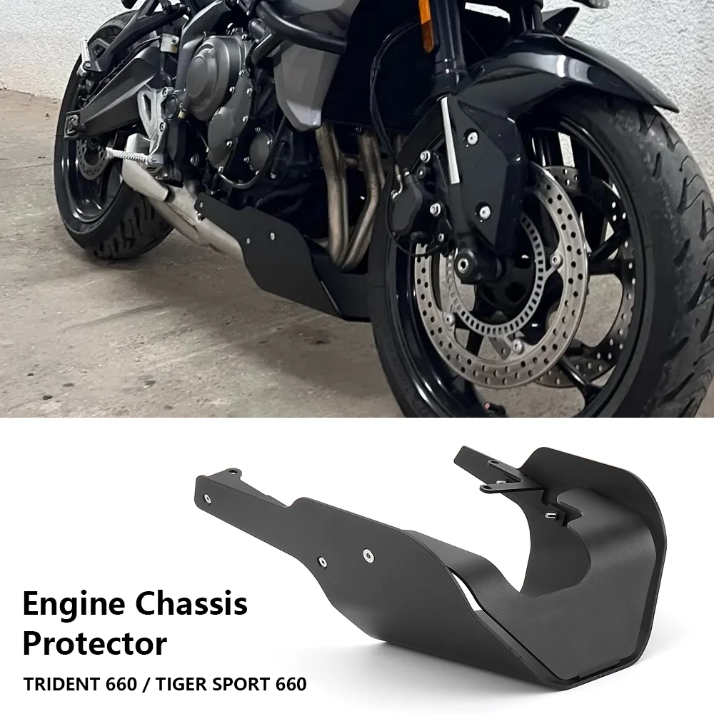 

For Trident 660 Tiger Sport 660 2022 Motorcycle Accessories Engine Chassis Guard Belly Pan Shield Protector Trident660 2021-