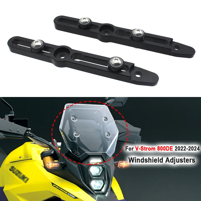 

Fit For Suzuki V-Strom 800DE DL800 2022 2023 2024 Motorcycle Windscreen Adjusters CNC Windshield Bracket DL 800 DE Accessories