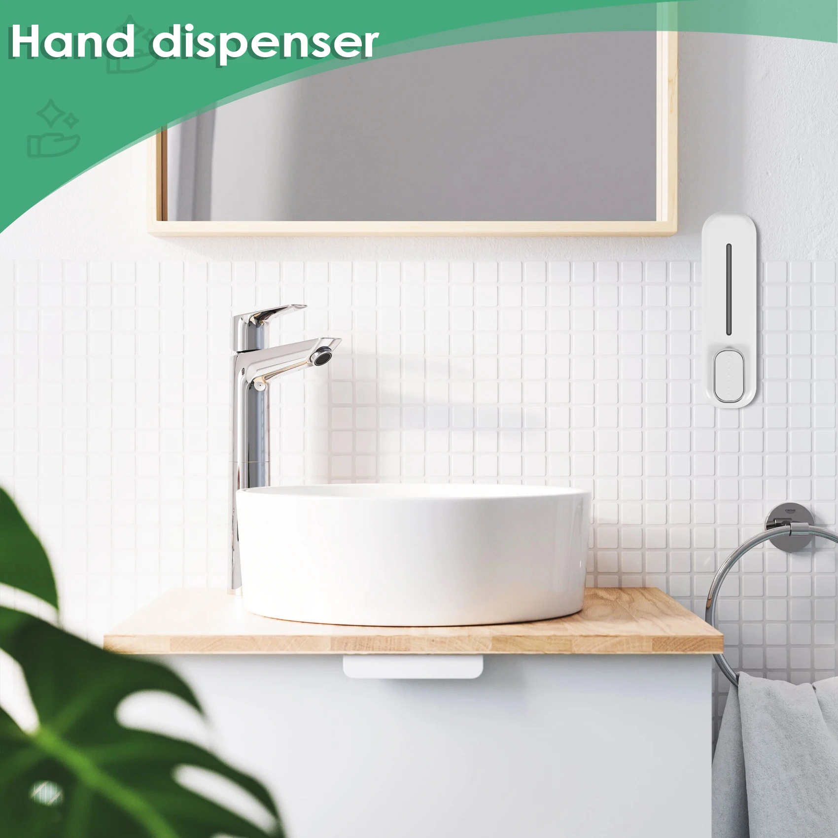 

Дозатор мыла, настенное крепление, диспенсер для жидкого шампуня для рук, 350 мл, геля для душа, для ванной комнаты, кухни, офиса, новинка