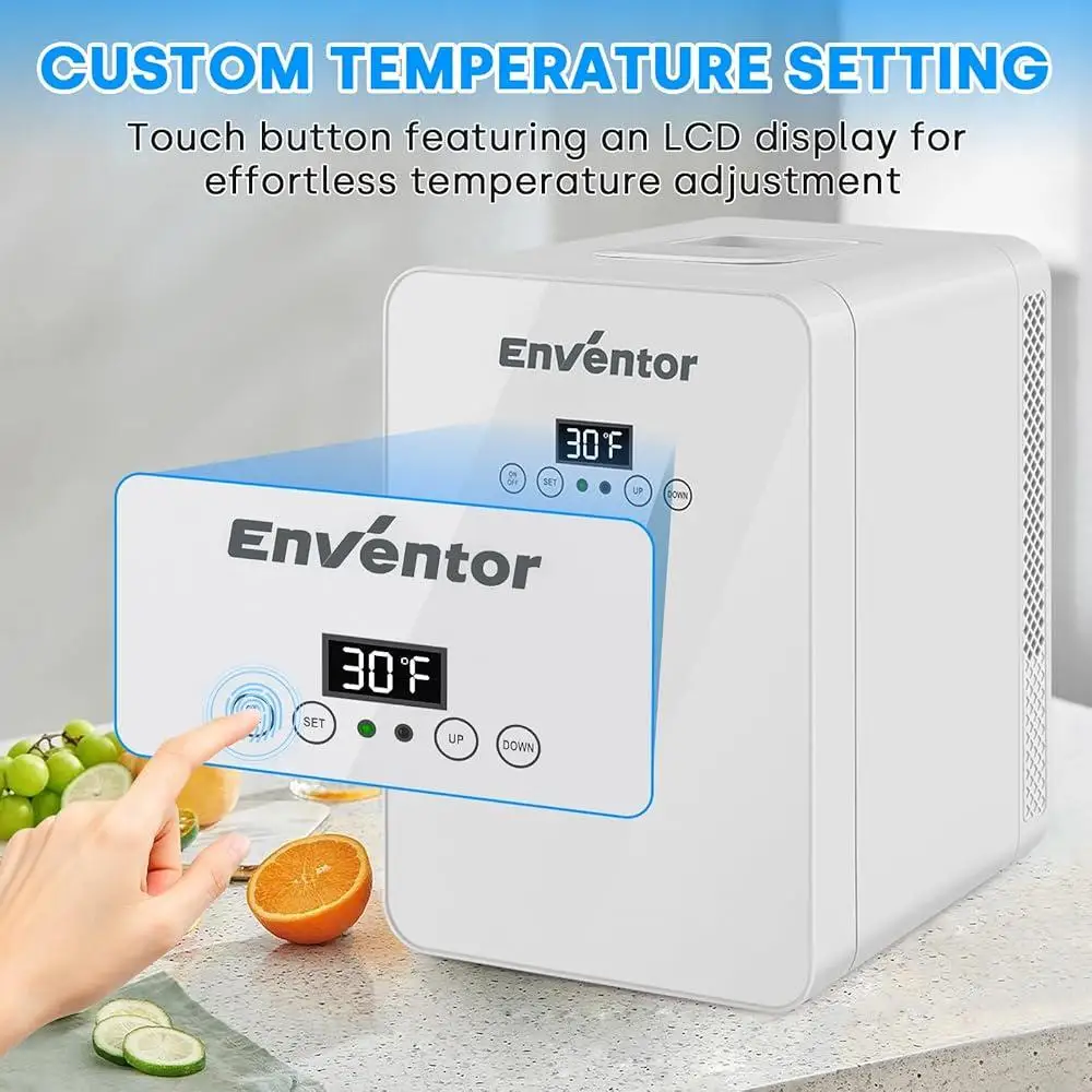 ثلاجة صغيرة لمستحضرات التجميل، ثلاجة محمولة تعمل بالتيار المتردد والتيار المستمر، مبرد طاقة، ثلاجة للعناية بالبشرة مع شاشة LCD لدرجة الحرارة، مسكن للسفر