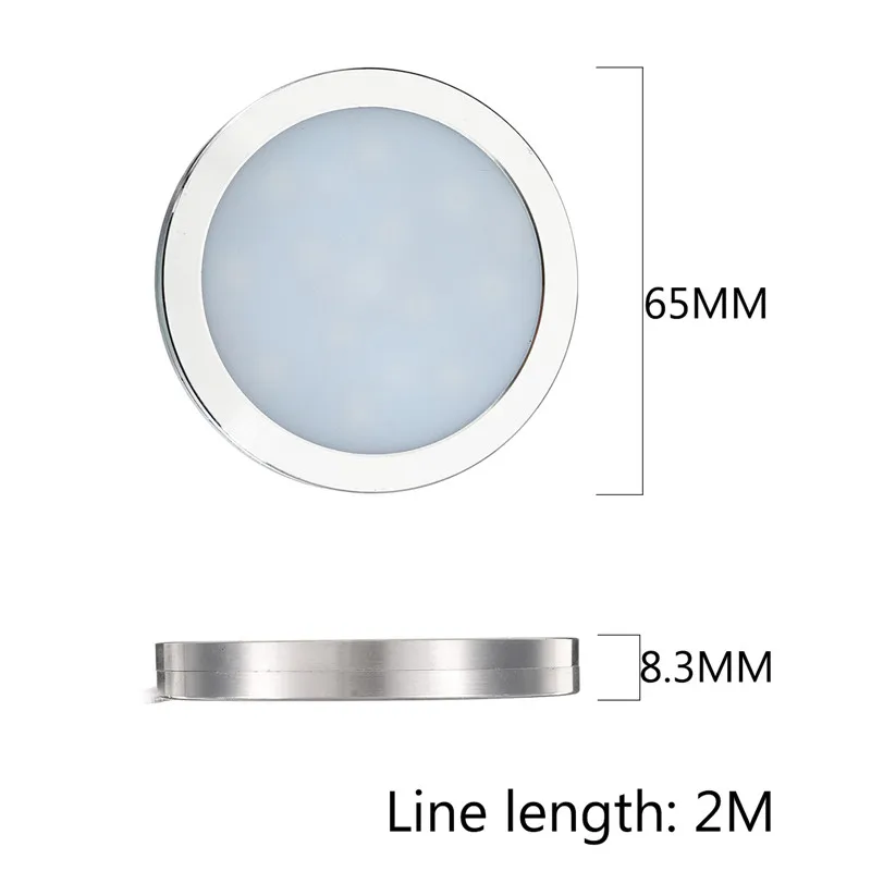 6Pcs Camper Interior Lights Van Caravan LED Spot Lamp Camping RV Ceiling Lights RVs Caravan Roof Reading Lamp Boat 12V 2.5W