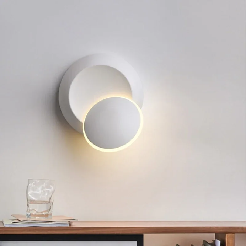 

360° Rotation Creative Nordic LED Wall Lamp Bedroom Bedside Foyer LED Lighting For Aisle Hallway Home Indoor Decor Wall Light