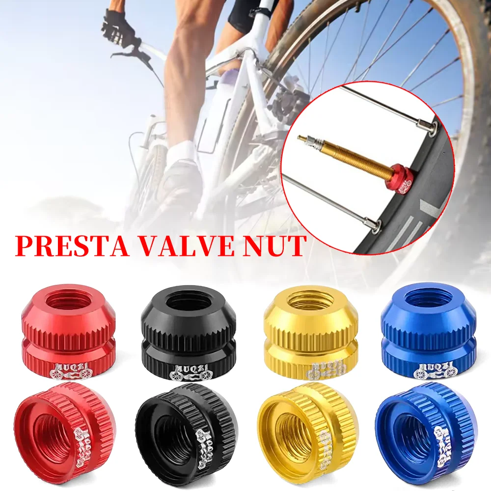 

Tubeless Tire Valve Cap Presta Valve Nut Mountain Road Fixie Bike French Valve Inner Tube Aluminum Alloy Rustproof Accessories