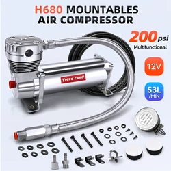 Heavy duty air suspension compressor 12V 200PSI/100% Duty Cycle/−40℃~70℃/Thermal protection For Air Tanks,Bags&Air Horns H680