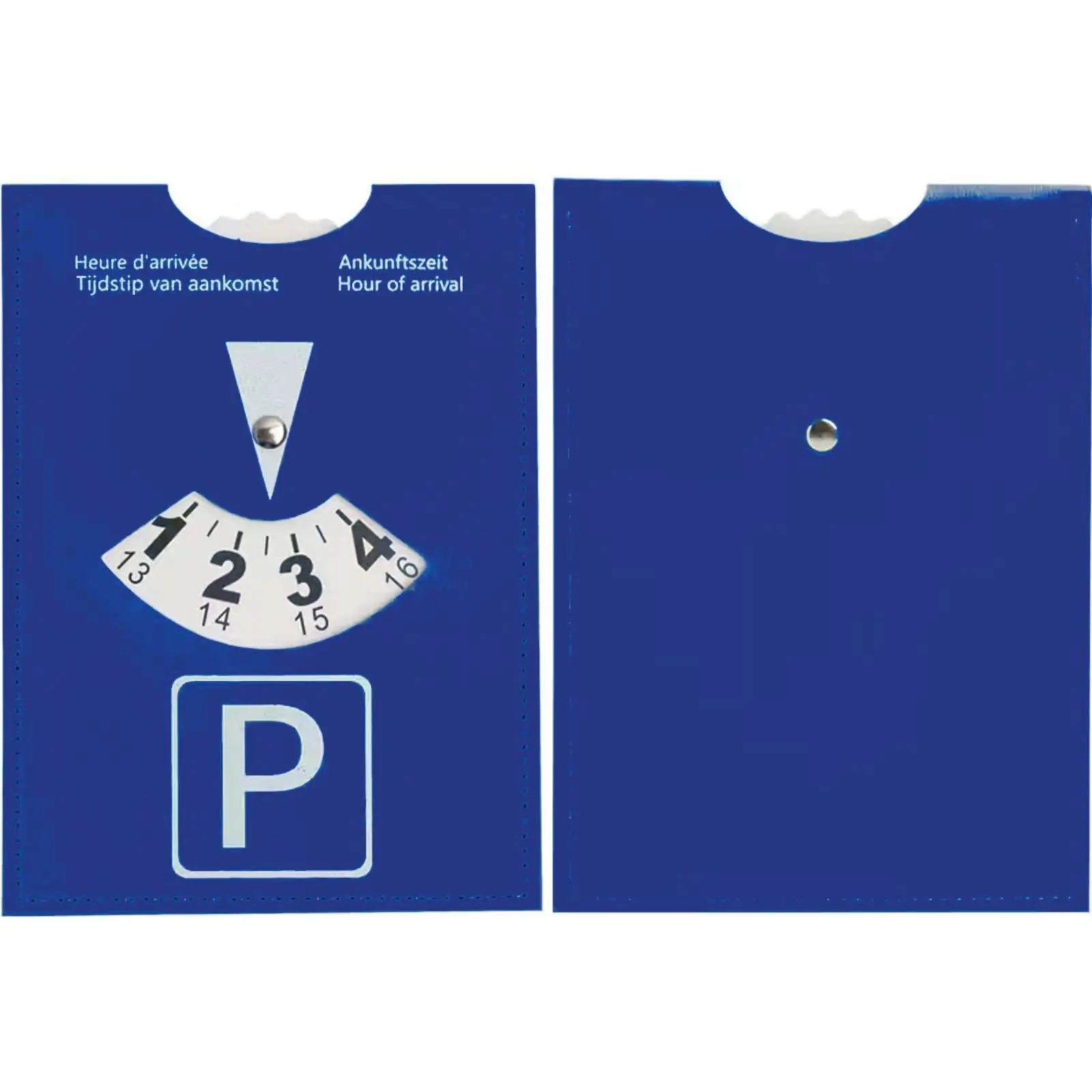 Disco de estacionamiento azul: 3,15 × 4,35 pulgadas de cuero PU suave al tacto, accesorio para vehículo, aspecto premium, diseño elegante, accesorio para automóvil, vehículo