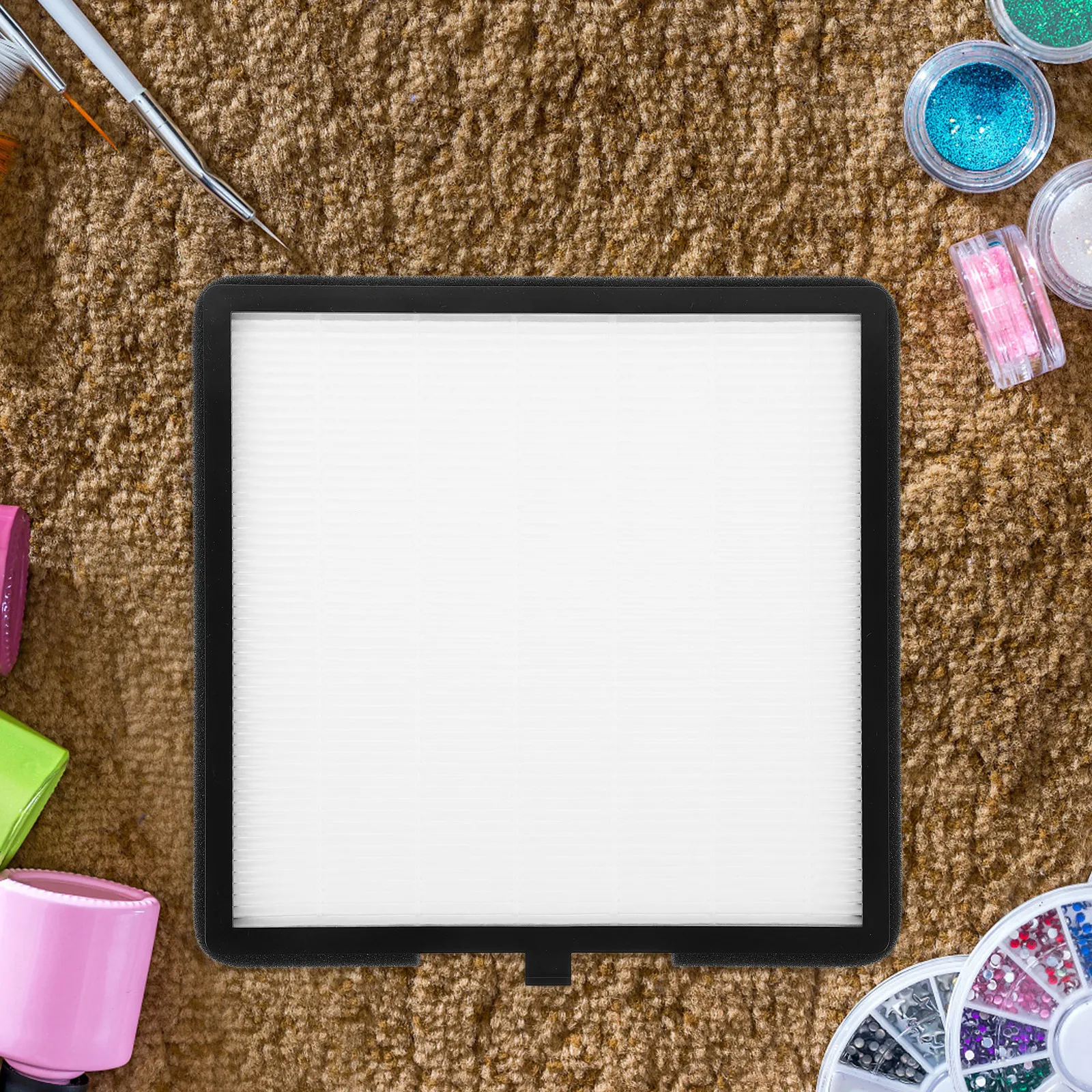 

2Pcs Nail Dust Collector Filter Includes Nail Brush Easy Maintenance Lightweight Portable Dust Collector for Nails Manicure