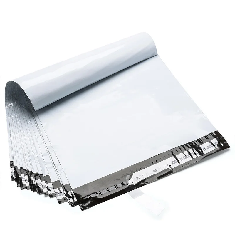 Self Adhesive Envelope Bag Plastic Express Sealed Packaging Pouch Gray White Mailing Bag For Express Bag Storage