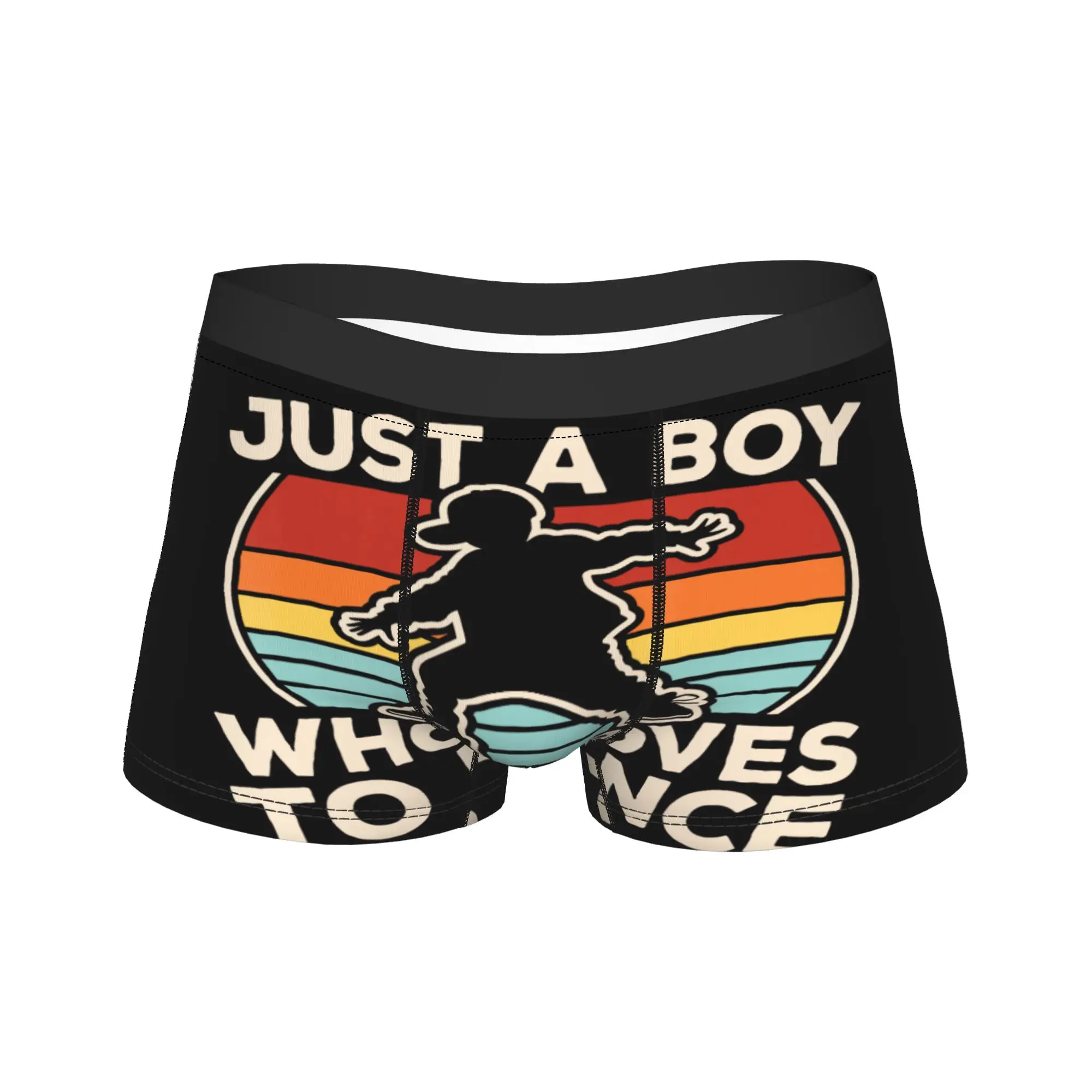 Just A Boy Who Loves to Dance Dancing Underwear  Pattern Boxershorts Hot Sale Men Panties Novelty Shorts Briefs Birthday Gift