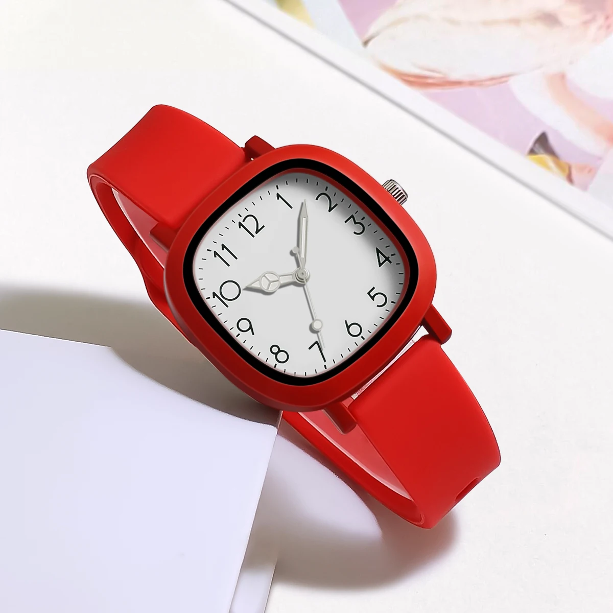 Reloj de pulsera de cuarzo de silicona para Mujer, Reloj de moda, regalo de Navidad, Día de San Valentín