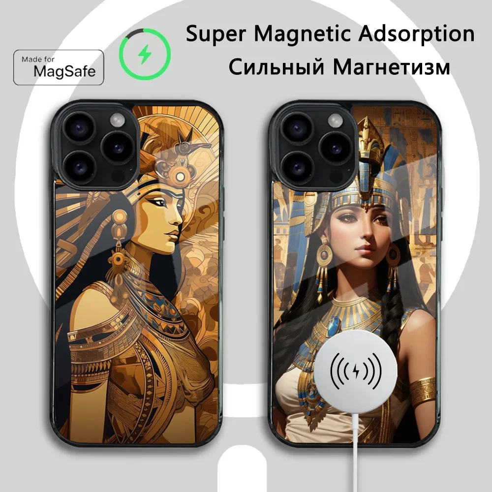 Cleopatra of Egypt Egypt Nefertiti Phone Case For iPhone 16 15 14 13 12 11 Plus,Pro,Max Mini Magsafe Magnetic Wireless Charging