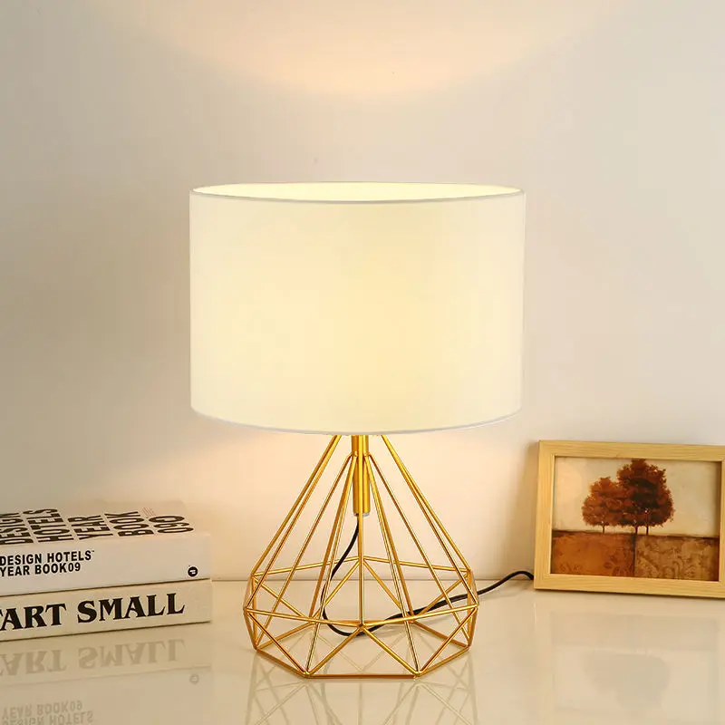 Nordic Creative Bedroom Bedside Table Lamp Study Living Room Bedroom Cloth Cover Night Lamp Personalized Decorative Lamp