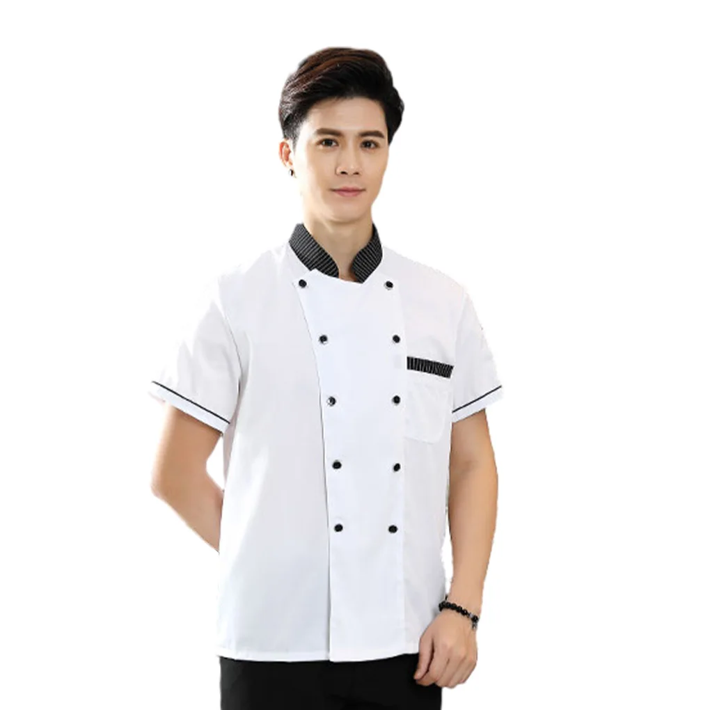 Chef Uniforms Chef Coat Breathable Working Restaurant Cooking Clothes