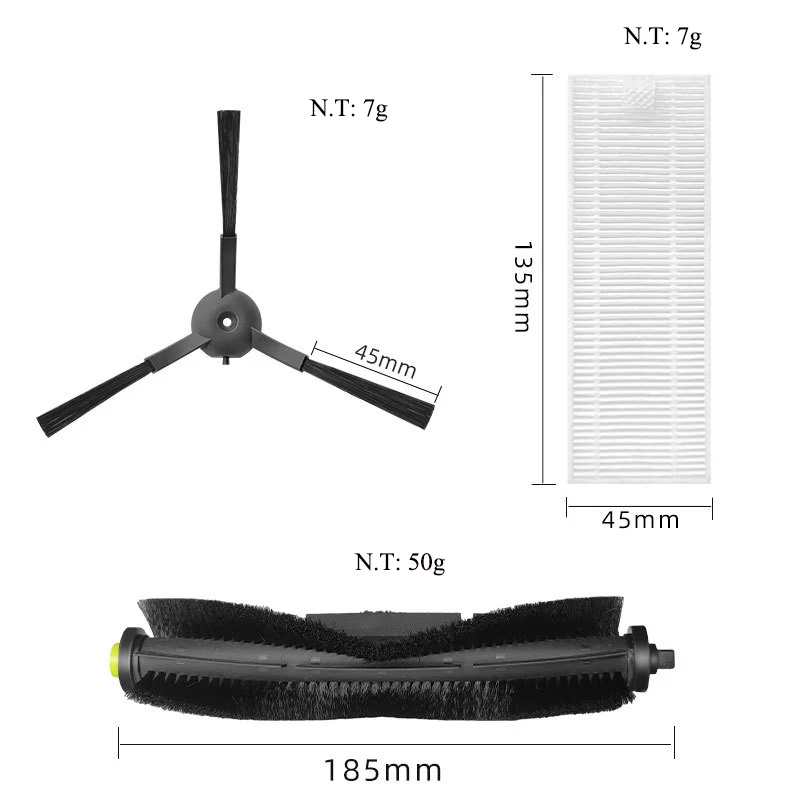 Аксессуары для замены основного и бокового фильтра щетки 360 и ткани для швабры для роботов Qihoo 360 S10 X100 MAX