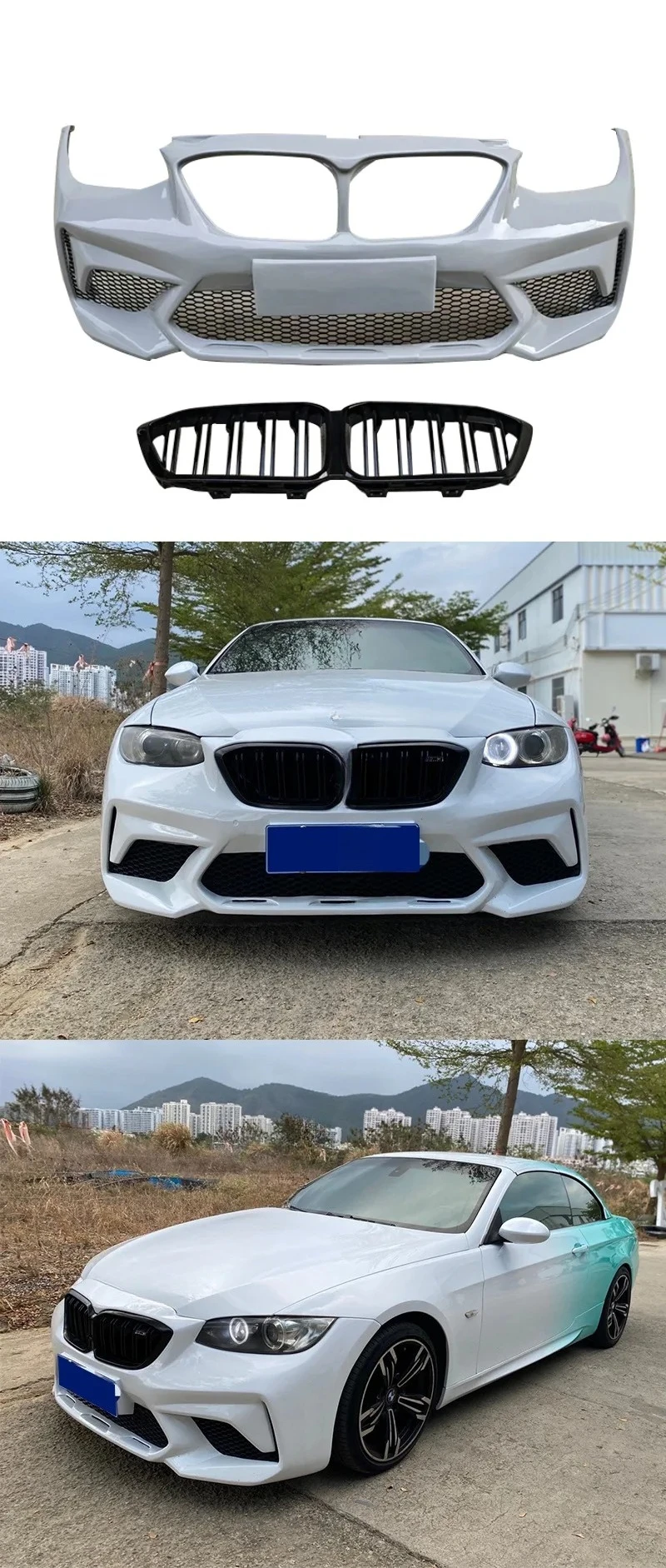 

Applicable To 06-12 BMW 3 Series E92E93 330i 335i Modified M2C Front Bar Large Surround, Non-destructive Installation