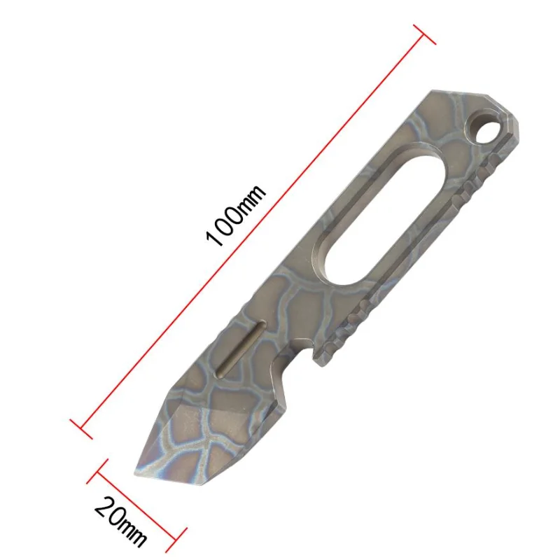 100mm EDC Titanium Alloy Crowbar Hand Tools Outdoor Camping Self-defense Gear Multifunction Bottle Opener With 2*14mm Grooves