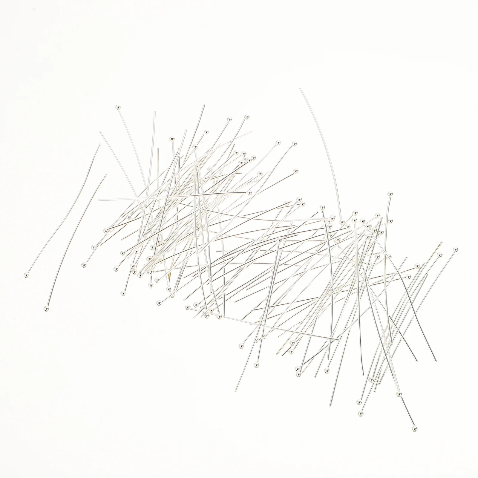 

200 Pcs Head Clip Beaded Copper Needle Quilting Pins Ball Cord Handmade Jewelry Headpins