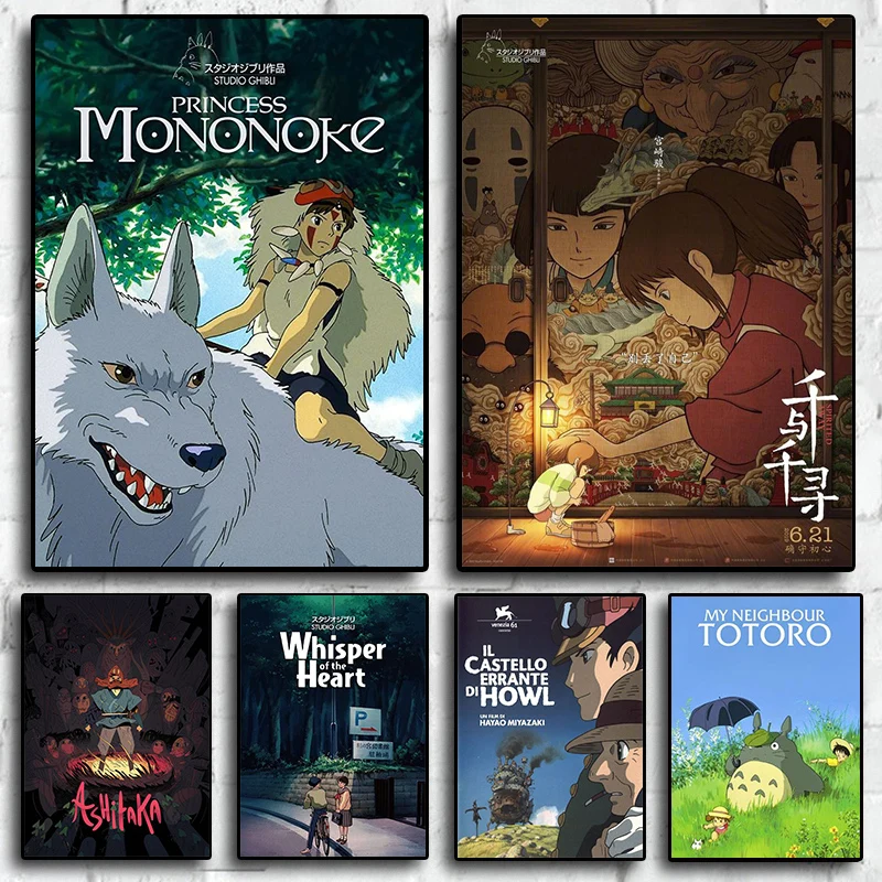 DIY Oil Painting By Numbers Anime Poster MY NEIGHBOUR TOTORO Spirited Away Princess Mononoke Handpainted Art Wall Home Decor