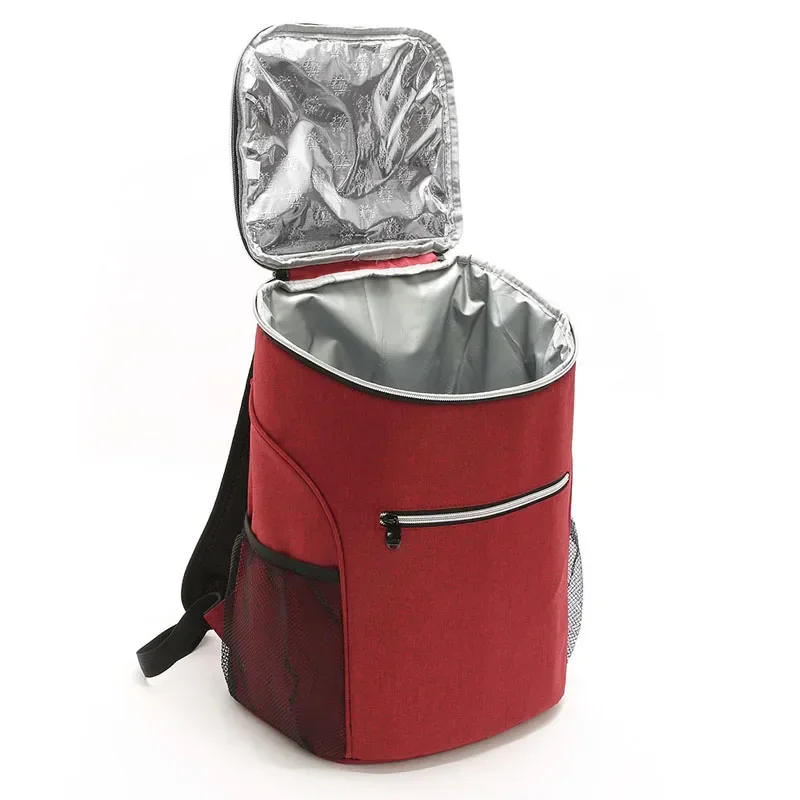 Waterproof Portable Insulated Cooler Bag Can Carry Food and Drink Insulated Thermal Bag Solid Color Cooler Bag Thermal