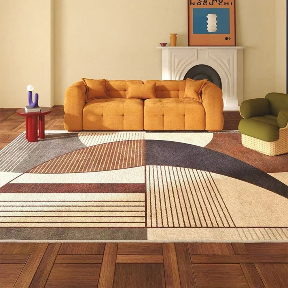 Light Luxury Abstract Rugs Living Room Large Size Carpet Soft Short Plush TPR Non-slip Floor Mat Bedroom Bedside Rug Tapete 거실러그