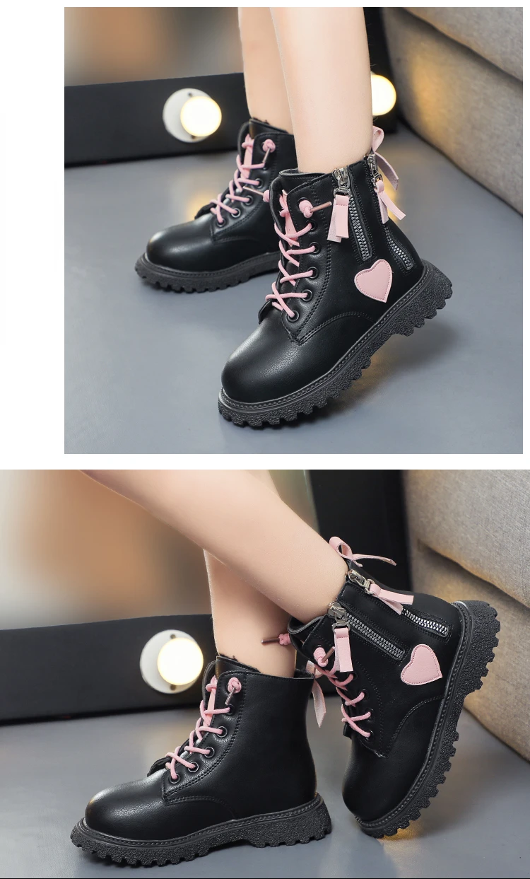 Bottes Fille Genou Avec Pompon - Pour Automne/hiver - Semelle Souple Antidérapante - Taille 4 à 12 Ans