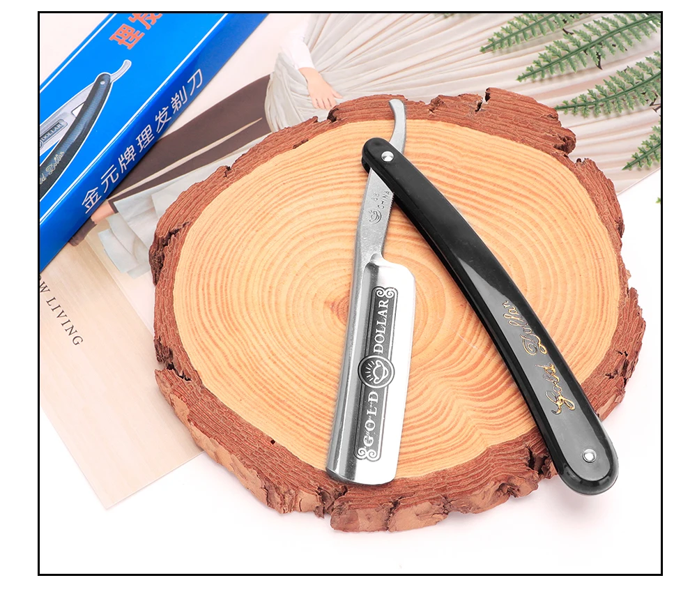 Klassische Straight Edge Barber Razor Schönheit Professionelle Rasiermesser Salon Qualität Manuelle männer Bart Cut Throat Shavette – Detail 10