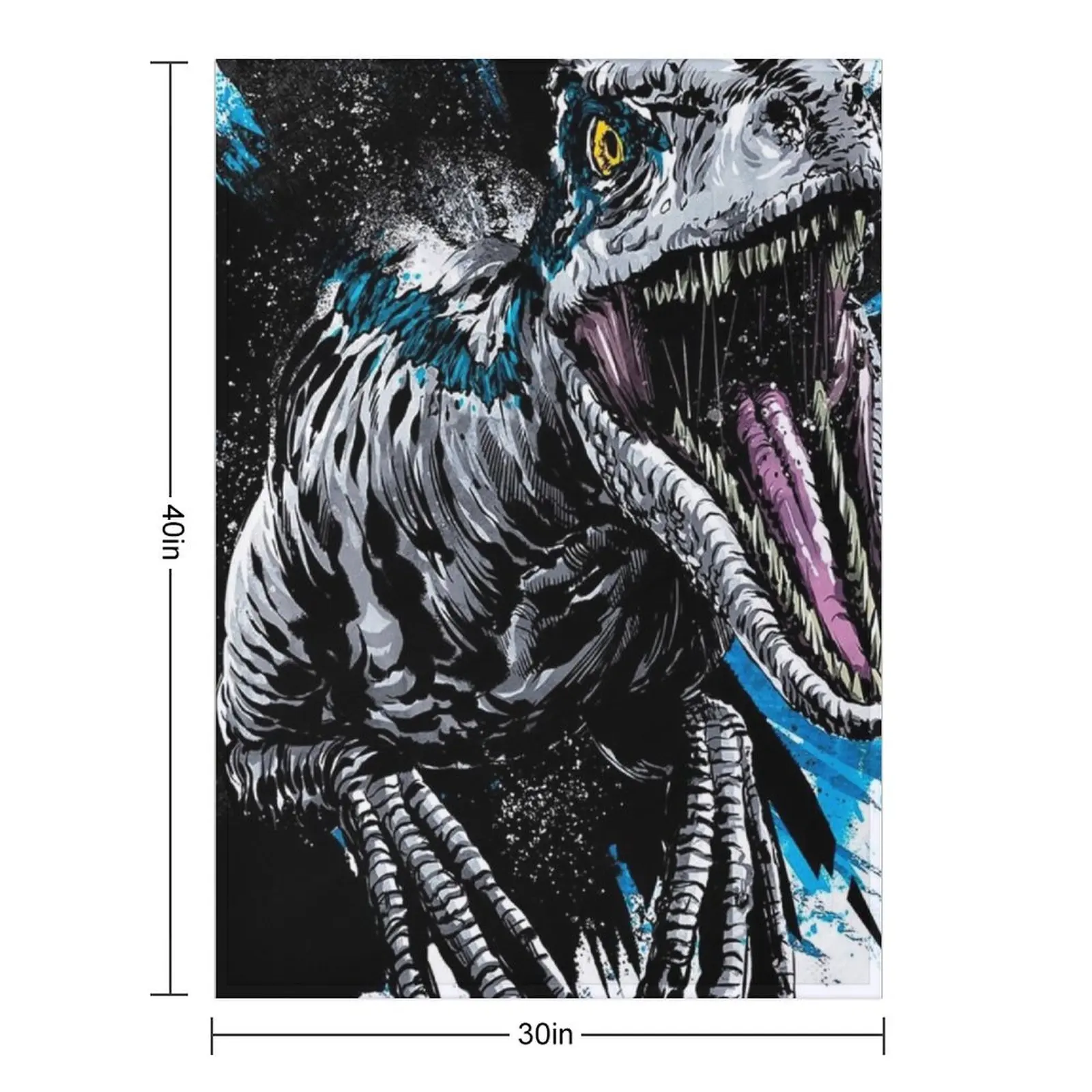 Velociraptor Art Throw Blanket Sofas Thins heavy to sleep For Decorative Sofa Blankets